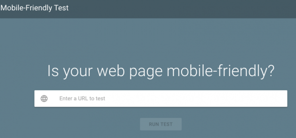 Google mobile friendly test