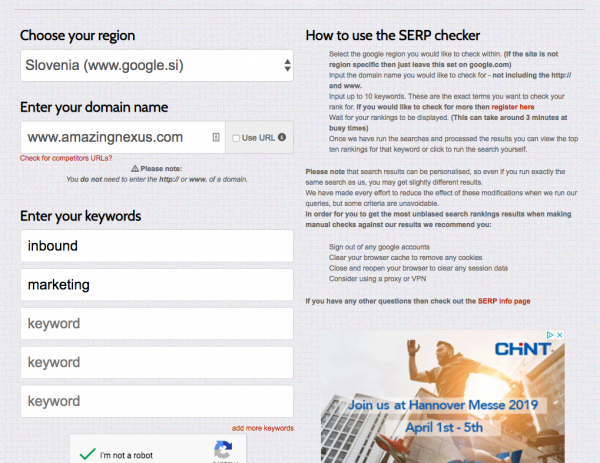 serp-checker SERProbot