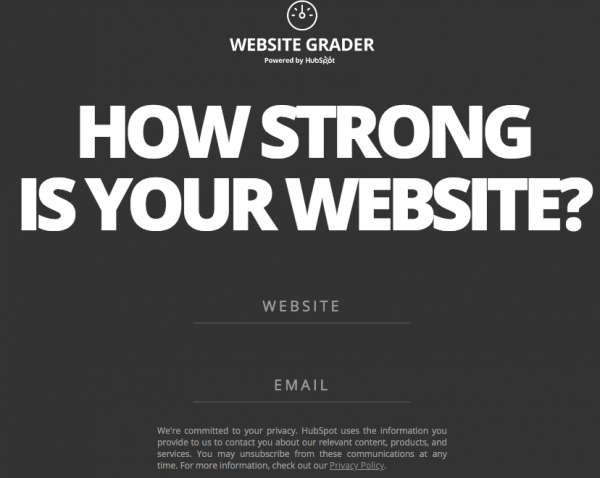 HubSpot website grader